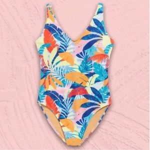 Old Navy Tropical Print One Piece Swimsuit Plus Size 2X